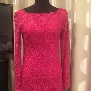 Laundry GoreGous hot pink lace dress Size 2
